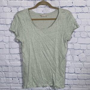 Everlane Women’s Short Sleeve Linen Top in Sea Foam Green Size L